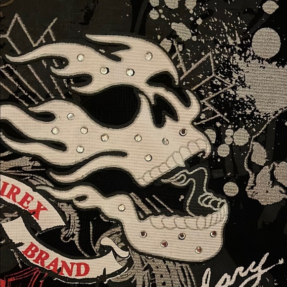 Avirex Black Long Sleeve Shirt with Graphic - Picture 3 of 5